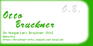 otto bruckner business card